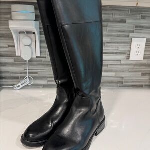 Black Knee-High Riding Boots